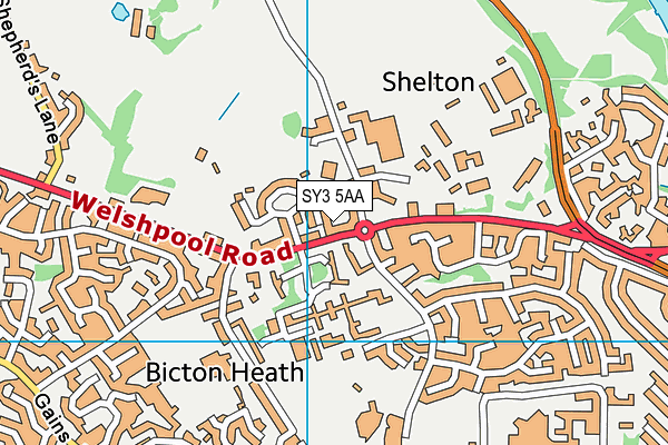 SY3 5AA map - OS VectorMap District (Ordnance Survey)