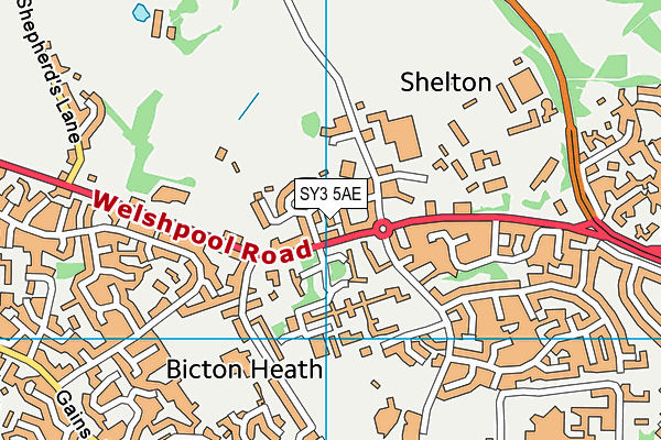 SY3 5AE map - OS VectorMap District (Ordnance Survey)