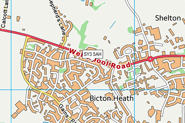 SY3 5AH map - OS VectorMap District (Ordnance Survey)