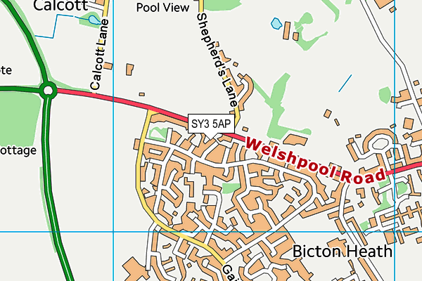 SY3 5AP map - OS VectorMap District (Ordnance Survey)