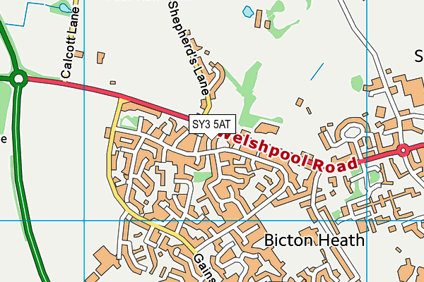 SY3 5AT map - OS VectorMap District (Ordnance Survey)