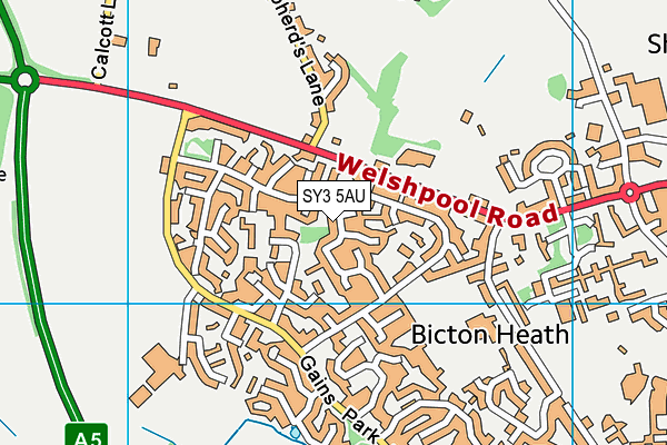 SY3 5AU map - OS VectorMap District (Ordnance Survey)