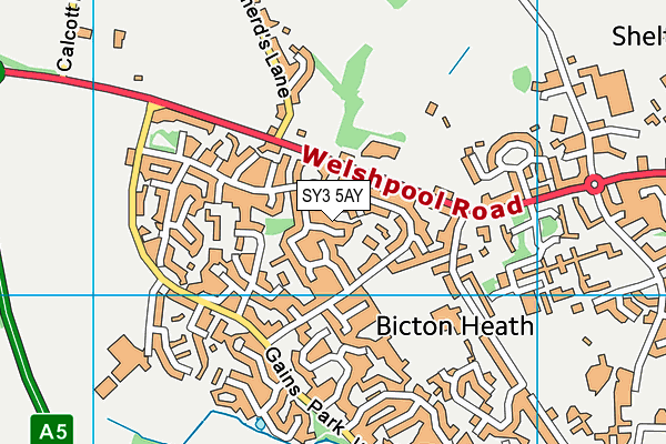 SY3 5AY map - OS VectorMap District (Ordnance Survey)