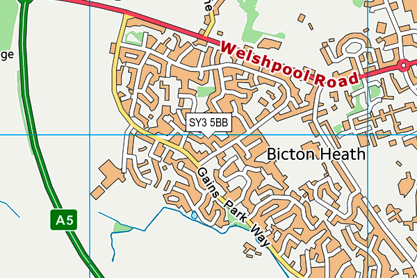 SY3 5BB map - OS VectorMap District (Ordnance Survey)