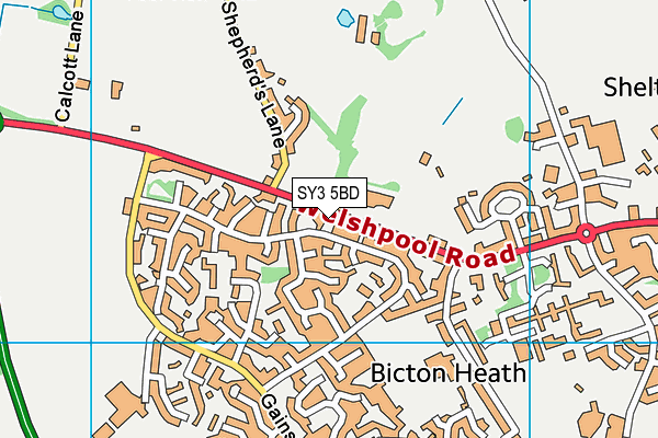 SY3 5BD map - OS VectorMap District (Ordnance Survey)