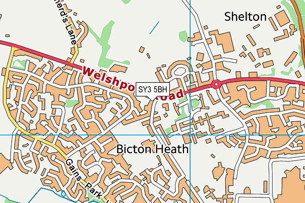 SY3 5BH map - OS VectorMap District (Ordnance Survey)