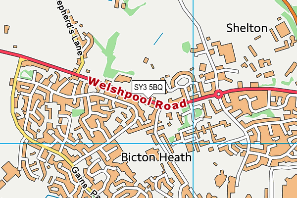 SY3 5BQ map - OS VectorMap District (Ordnance Survey)