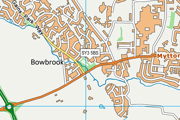 SY3 5BS map - OS VectorMap District (Ordnance Survey)