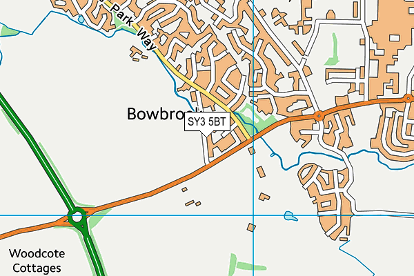 SY3 5BT map - OS VectorMap District (Ordnance Survey)