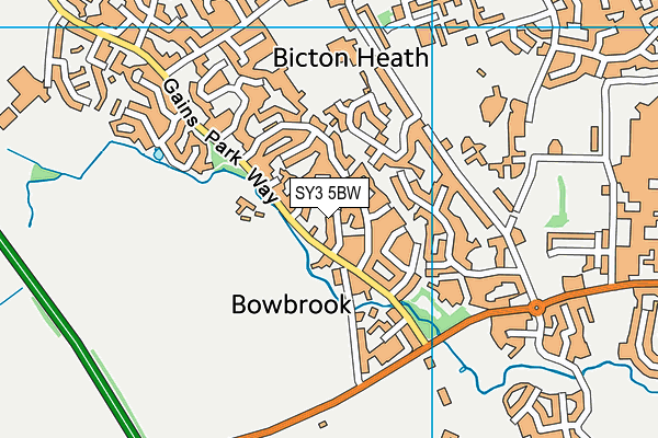 SY3 5BW map - OS VectorMap District (Ordnance Survey)