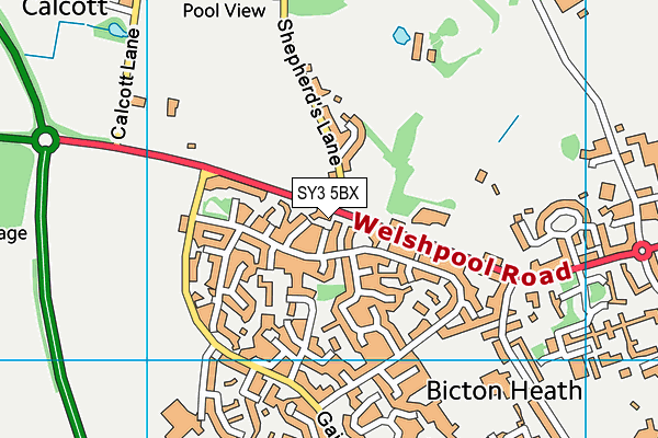 SY3 5BX map - OS VectorMap District (Ordnance Survey)