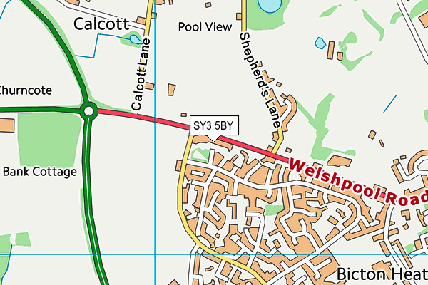 SY3 5BY map - OS VectorMap District (Ordnance Survey)