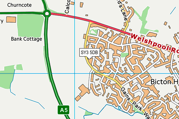 SY3 5DB map - OS VectorMap District (Ordnance Survey)