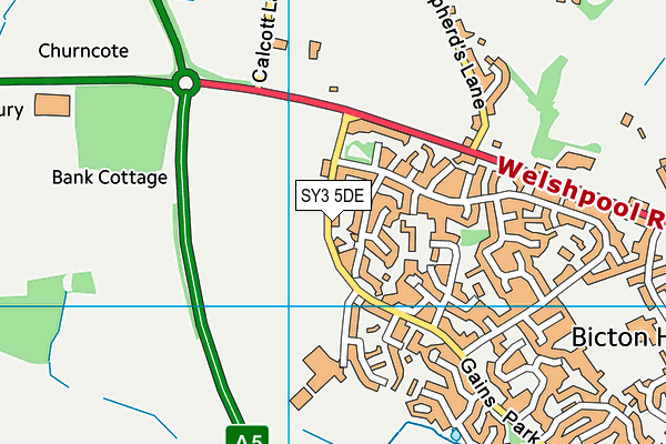 SY3 5DE map - OS VectorMap District (Ordnance Survey)