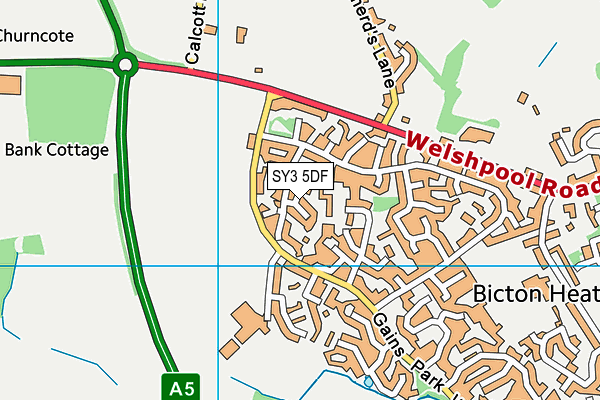 SY3 5DF map - OS VectorMap District (Ordnance Survey)