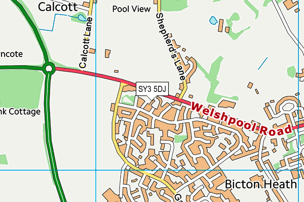 SY3 5DJ map - OS VectorMap District (Ordnance Survey)