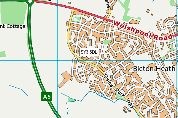 SY3 5DL map - OS VectorMap District (Ordnance Survey)