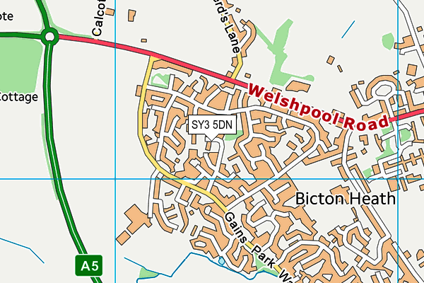 SY3 5DN map - OS VectorMap District (Ordnance Survey)