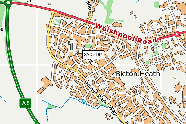 SY3 5DP map - OS VectorMap District (Ordnance Survey)