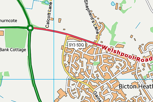 SY3 5DQ map - OS VectorMap District (Ordnance Survey)