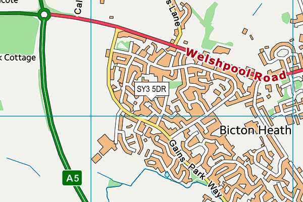 SY3 5DR map - OS VectorMap District (Ordnance Survey)