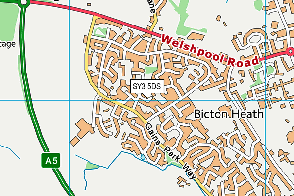 SY3 5DS map - OS VectorMap District (Ordnance Survey)