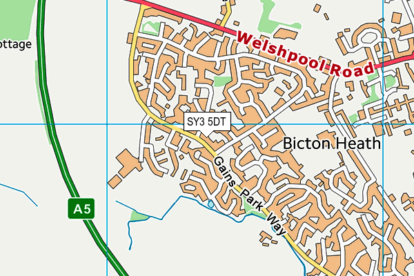 SY3 5DT map - OS VectorMap District (Ordnance Survey)