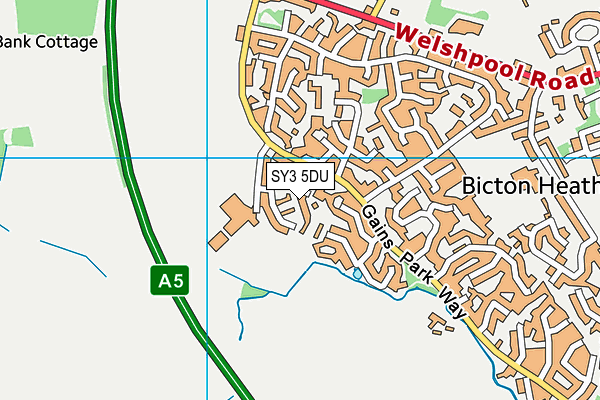 SY3 5DU map - OS VectorMap District (Ordnance Survey)