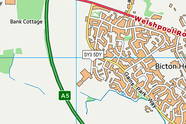 SY3 5DY map - OS VectorMap District (Ordnance Survey)