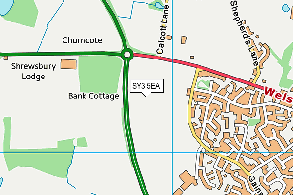 SY3 5EA map - OS VectorMap District (Ordnance Survey)