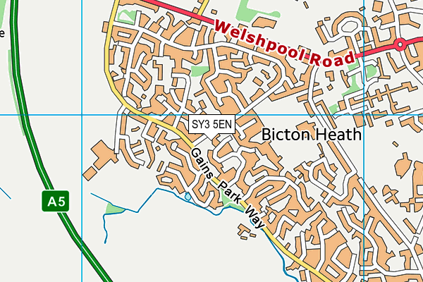 SY3 5EN map - OS VectorMap District (Ordnance Survey)