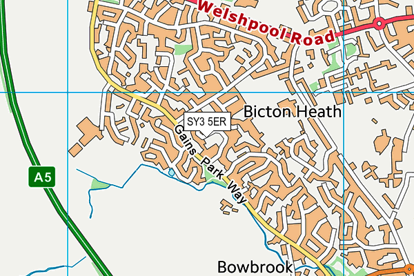 SY3 5ER map - OS VectorMap District (Ordnance Survey)