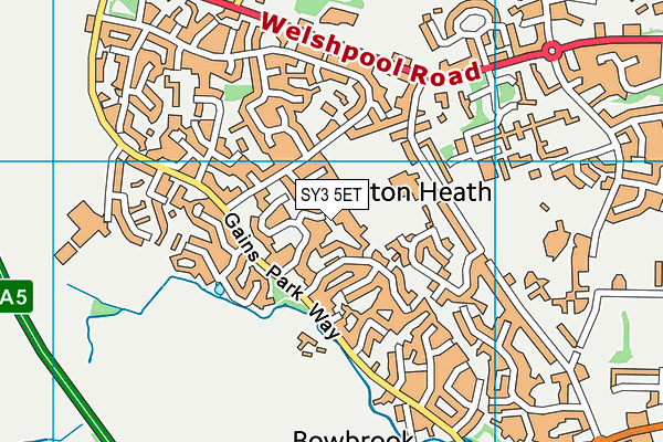 SY3 5ET map - OS VectorMap District (Ordnance Survey)