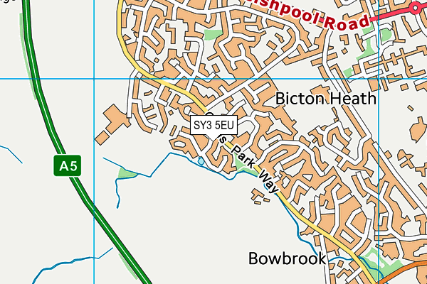 SY3 5EU map - OS VectorMap District (Ordnance Survey)