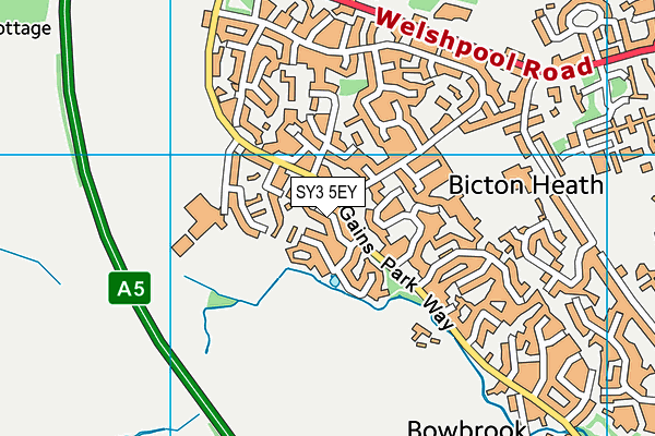 SY3 5EY map - OS VectorMap District (Ordnance Survey)