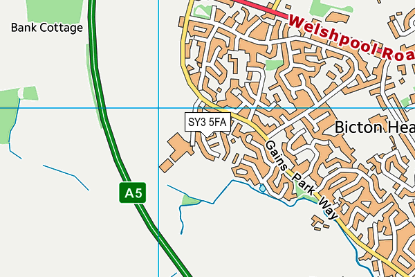 SY3 5FA map - OS VectorMap District (Ordnance Survey)