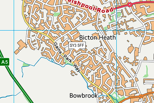 SY3 5FF map - OS VectorMap District (Ordnance Survey)