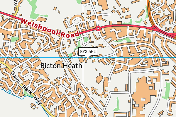 Shelton Cricket Club map (SY3 5FU) - OS VectorMap District (Ordnance Survey)