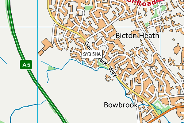 SY3 5HA map - OS VectorMap District (Ordnance Survey)