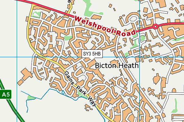 SY3 5HB map - OS VectorMap District (Ordnance Survey)