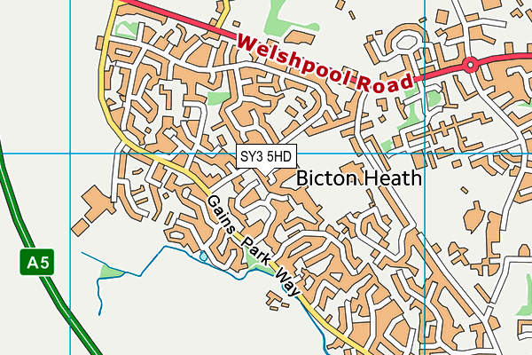 SY3 5HD map - OS VectorMap District (Ordnance Survey)