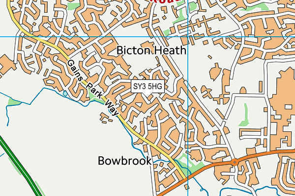 SY3 5HG map - OS VectorMap District (Ordnance Survey)