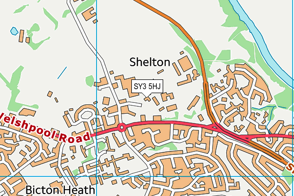 SY3 5HJ map - OS VectorMap District (Ordnance Survey)