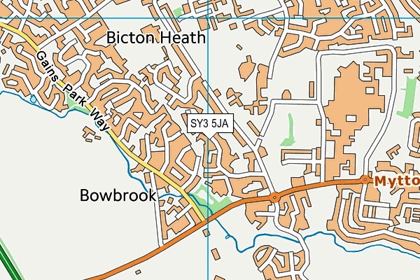 SY3 5JA map - OS VectorMap District (Ordnance Survey)