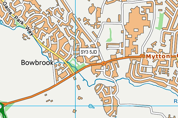 SY3 5JD map - OS VectorMap District (Ordnance Survey)