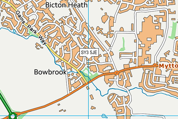 SY3 5JE map - OS VectorMap District (Ordnance Survey)