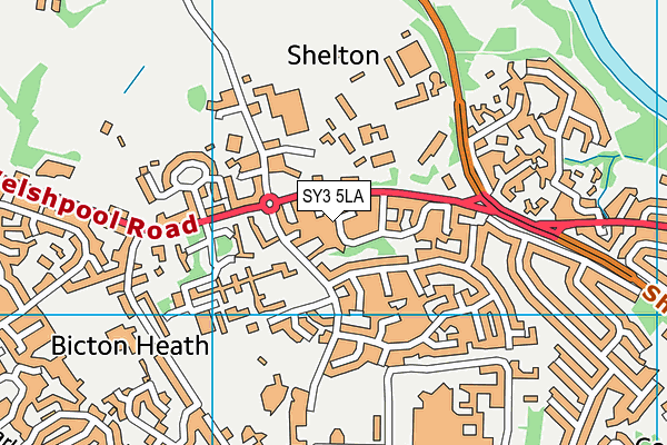 SY3 5LA map - OS VectorMap District (Ordnance Survey)