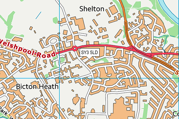 SY3 5LD map - OS VectorMap District (Ordnance Survey)