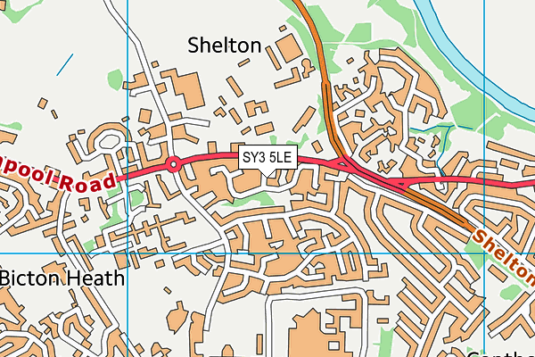 SY3 5LE map - OS VectorMap District (Ordnance Survey)