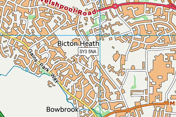 SY3 5NA map - OS VectorMap District (Ordnance Survey)